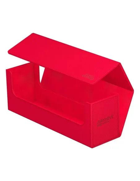 Caja de almacenamiento cartas ultimate guard arkhive 400+ xenoskin monocolor rojo