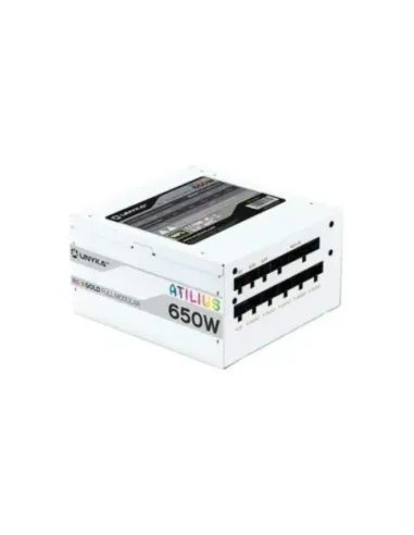 Fuente de alimentacion unykach atilius white gaming atx 650w