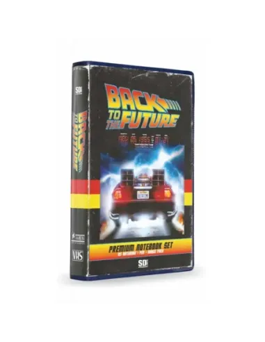 Set papeleria vhs sd toys regreso al futuro libreta chapas y boligrafo