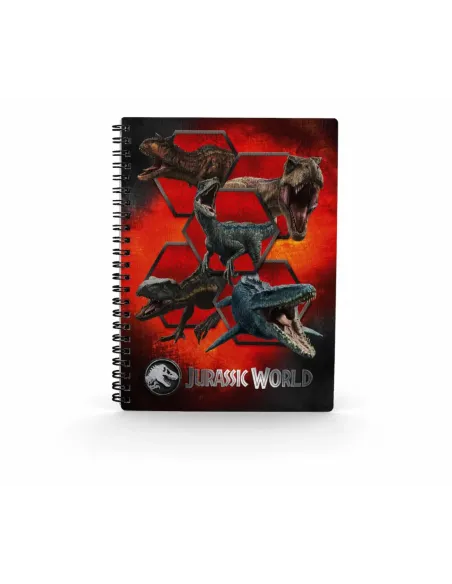 Libreta efecto 3d carnivorous jurassic world