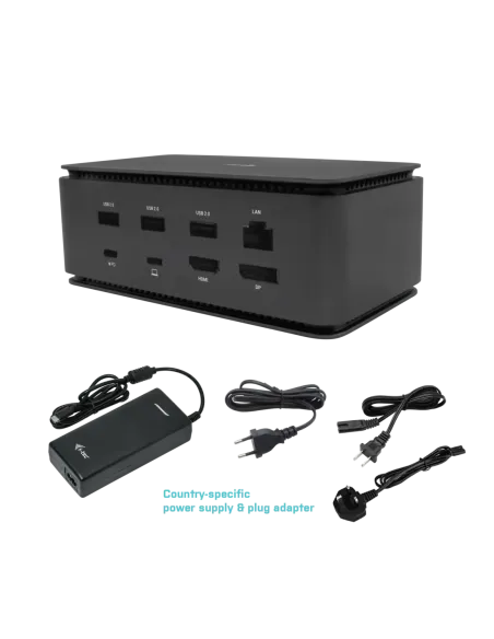 Docking station i - tec dual 4k hdmi dp - pd 80 w + i - tec universal charger 100 w