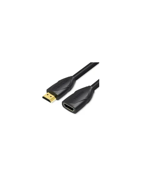 Cable Alargador HDMI Vention VAA-B06-B100/ HDMI Macho - HDMI Hembra/ 1m/ Negro