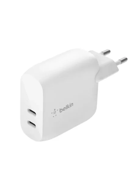 Cargador belkin wcb006vfwh 40w 2x usb tipo c blanco