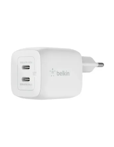 Cargador de pared belkin wch011vfwh 45w 2x usb tipo c blanco