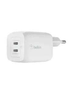 Cargador de pared belkin wch013vfwh 65w 2x usb tipo c blanco