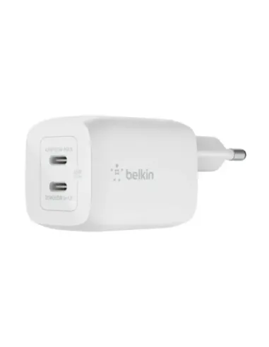 Cargador de pared belkin wch013vfwh 65w 2x usb tipo c blanco