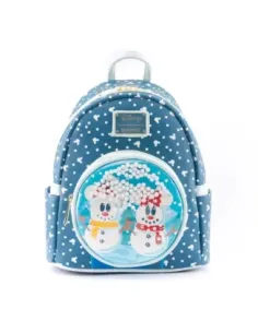 Mochila loungefly disney minnie y mickey muñecos de nieve