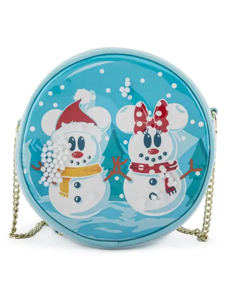 Bolso loungefly disney minnie y mickey muñecos de nieve