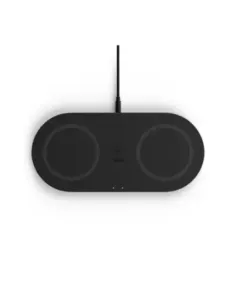 Base de carga inalambrica doble belkin wiz002vfbk negra