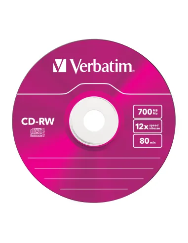 Verbatim CD-RW Colour 12x 700 MB 5 pieza(s)
