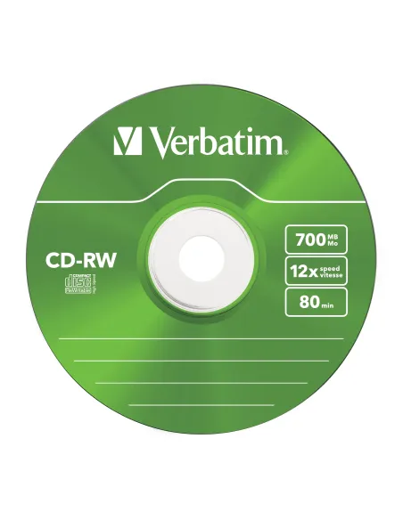 Verbatim CD-RW Colour 12x 700 MB 5 pieza(s)