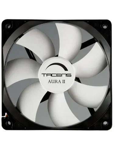 Tacens 3AURAII12, Ventilador Ordenador 12 cm, Ultrasilencioso, Antipolvo, Negro