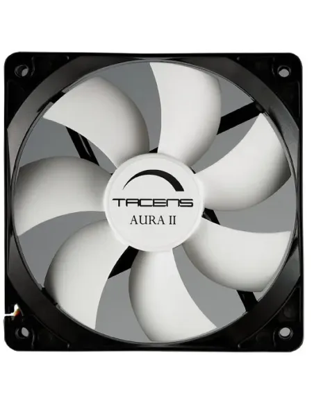 Tacens 3AURAII12, Ventilador Ordenador 12 cm, Ultrasilencioso, Antipolvo, Negro