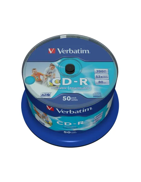 Verbatim CD-R AZO Wide Inkjet Printable no ID 700 MB 52x 50 pieza(s)