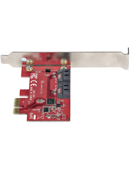 StarTech.com Tarjeta PCIe SATA - Tarjeta PCI Express Controladora de 2 Puertos SATA de 6Gbps - de Perfil Completo o Bajo -