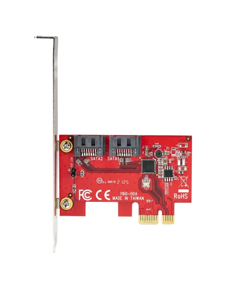StarTech.com Tarjeta PCIe SATA - Tarjeta PCI Express Controladora de 2 Puertos SATA de 6Gbps - de Perfil Completo o Bajo -
