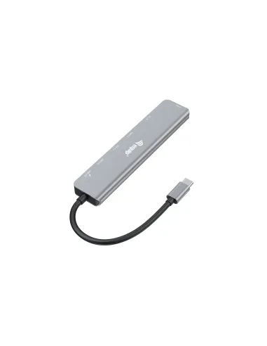 Equip 133494 Adaptador multifunción USB-C 7 en 1, HDMI 4K 60Hz, USB 3.2 Gen1 x 3 , TF MICRO SD, 100W USB PD