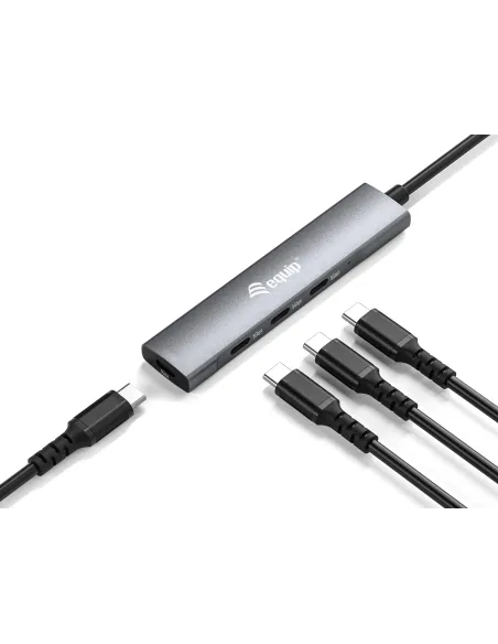 Equip 128963 hub de interfaz USB 3.2 Gen 1 (3.1 Gen 1) Type-C 5000 Mbit s Negro, Plata