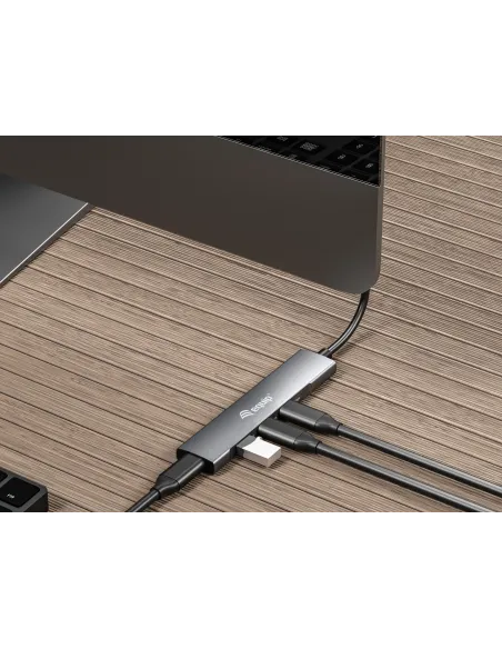 Equip 128963 hub de interfaz USB 3.2 Gen 1 (3.1 Gen 1) Type-C 5000 Mbit s Negro, Plata