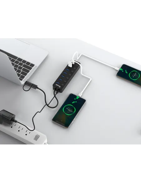 Equip 128965 hub de interfaz USB 3.2 Gen 1 (3.1 Gen 1) Type-A 5000 Mbit s Negro