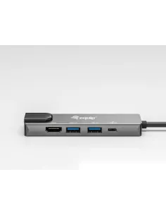 Equip Adaptador multifunción USB-C 5 en 1, HDMI , Gigabit LAN, USB 3.2 GEN1, 100W USB PD 2