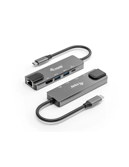Equip Adaptador multifunción USB-C 5 en 1, HDMI , Gigabit LAN, USB 3.2 GEN1, 100W USB PD