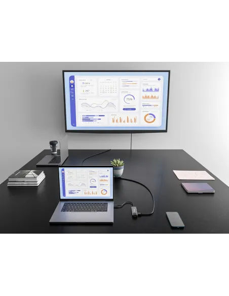 Equip Adaptador multifunción USB-C 5 en 1, HDMI , Gigabit LAN, USB 3.2 GEN1, 100W USB PD