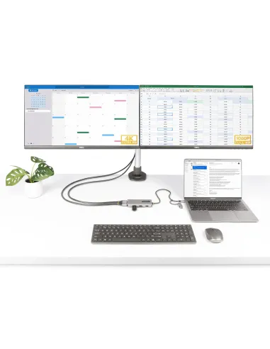 StarTech.com Adaptador Multipuertos USB-C - HDMI Doble (4K30Hz 1080p60Hz) - Hub Ladrón 3x USB-A - Mini Docking Station de