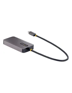 StarTech.com Adaptador de Vídeo USB C, Adaptador USB Tipo C a HDMI VGA DVI hasta 4K 60Hz, Adaptador de Pantalla Multipuertos, 2