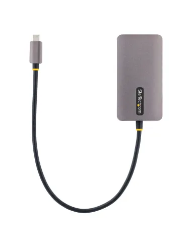 StarTech.com Adaptador de Vídeo USB C, Adaptador USB Tipo C a HDMI VGA DVI hasta 4K 60Hz, Adaptador de Pantalla Multipuertos,
