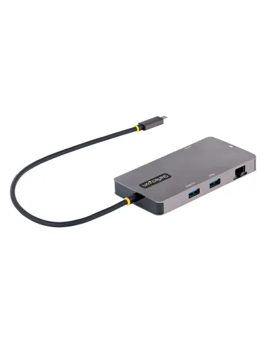 StarTech.com Adaptador Multipuertos USB C 2x HDMI 4K 60Hz, Hub USB-A 3.1 2Pt 5Gbps, PD 100W, GbE, SD MicroSD, Cable de 30cm,