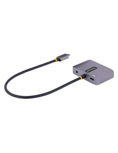 StarTech.com Adaptador de Vídeo USB C, Adaptador Multipuertos USB Tipo C a HDMI VGA con Salida de Audio de 3,5mm, HDR 4K a 2