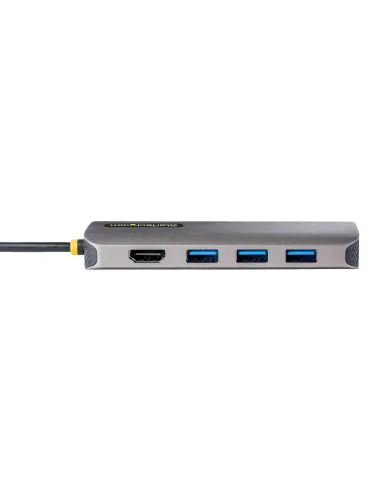 StarTech.com Adaptador Multipuertos USB C de Vídeo 4K a 60Hz, con Hub de 3 Puertos USB-A de 5Gbps, Entrega de Alimentación USB