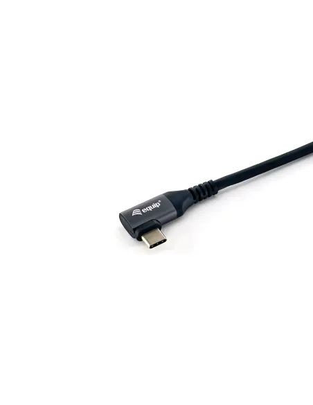 Equip Cable USB 2.0 C a C en ángulo de 90°, M M, 3,0 m, PD 100 W, negro