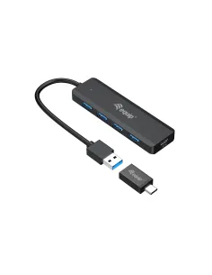 Equip 128959 hub de interfaz USB 3.2 Gen 1 (3.1 Gen 1) Type-A 5000 Mbit s Negro 2