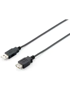 Equip 128850 Cable de extensión USB 2.0 tipo A macho a hembra, 1,8 m , negro