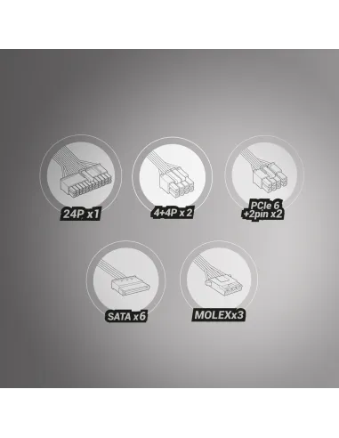 Tacens RADIX ECO X 750, Fuente Alimentación PC ATX 750W, 6 Años Garantía, 87% Eficiencia, Tecnologías SMD y DC-DC, Ventilador