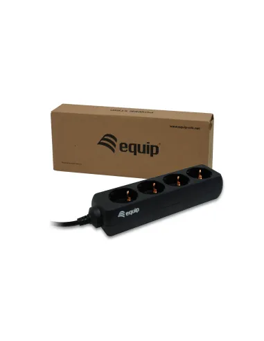 Equip 333281 base múltiple 1,1 m 4 salidas AC Negro