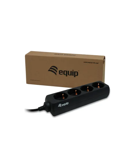 Equip 333281 base múltiple 1,1 m 4 salidas AC Negro