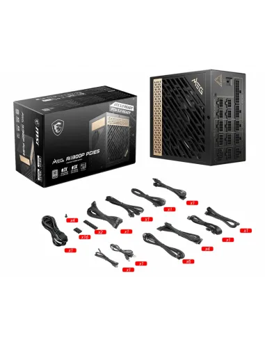 MSI MEG AI1300P PCIE5 unidad de fuente de alimentación 1300 W 24-pin ATX ATX Negro