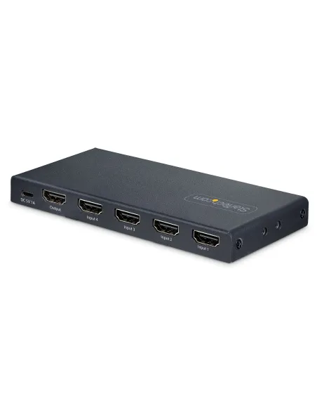 StarTech.com Switch Conmutador HDMI de 4 Puertos de 8K a 60Hz - Switch Selector HDMI 2.1 de 4K a 120Hz HDR10+ UHD - 4 Puertos