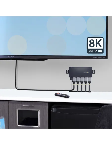 StarTech.com Switch Conmutador HDMI de 4 Puertos de 8K a 60Hz - Switch Selector HDMI 2.1 de 4K a 120Hz HDR10+ UHD - 4 Puertos