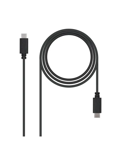 Nanocable USB 2.0, 1m cable USB USB C Negro