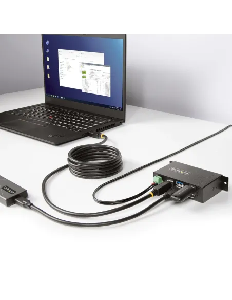 StarTech.com Hub USB Industrial de 4 Puertos Gestionado - Servicio Pesado - Caja de Metal - Protección ESD y Sobretensión -