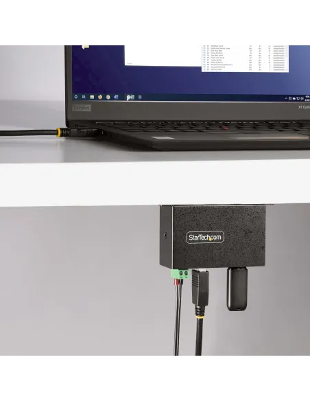 StarTech.com Hub USB Industrial de 4 Puertos Gestionado - Servicio Pesado - Caja de Metal - Protección ESD y Sobretensión -