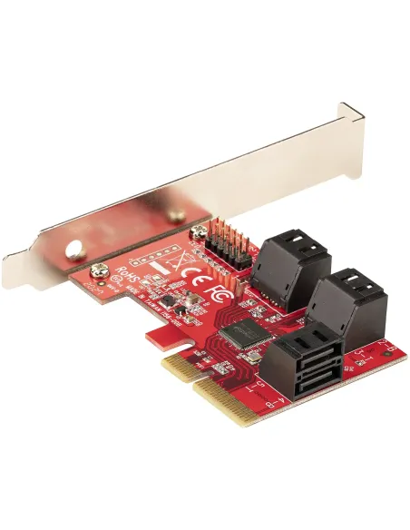 StarTech.com Tarjeta PCIe SATA - Tarjeta Controladora PCI Express de 6 Puertos SATA - 6Gbps - con Bracket de Perfil Bajo - con