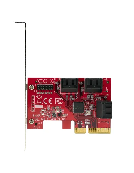StarTech.com Tarjeta PCIe SATA - Tarjeta Controladora PCI Express de 6 Puertos SATA - 6Gbps - con Bracket de Perfil Bajo - con