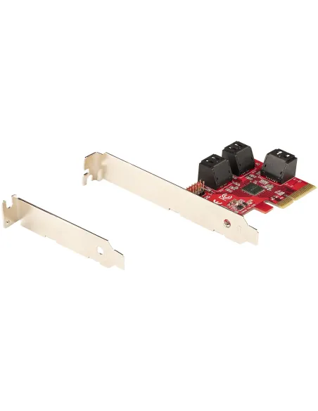 StarTech.com Tarjeta PCIe SATA - Tarjeta Controladora PCI Express de 6 Puertos SATA - 6Gbps - con Bracket de Perfil Bajo - con