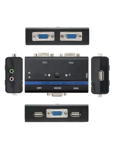 Nanocable KVM SWITCH VGA USB 1U-2PC+CABLE 2