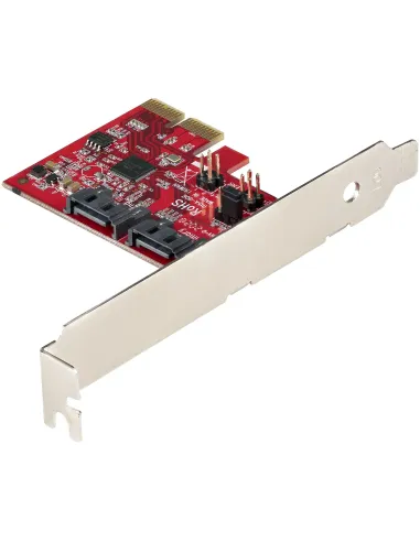 StarTech.com Tarjeta PCIe SATA - Tarjeta PCI Express Controladora de 2 Puertos SATA de 6Gbps - Perfil Completo o Bajo -